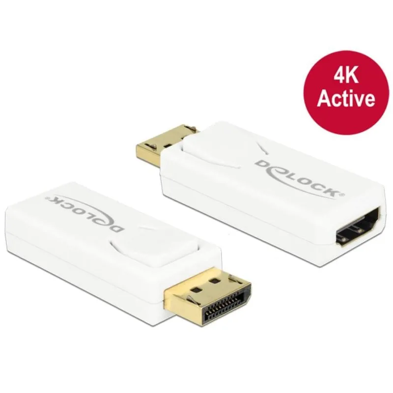 Adattatore DisplayPort 1.2 verso HDMI DeLOCK Bianco - immagine 1