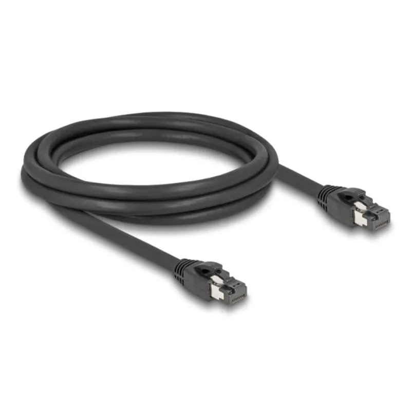 Cavo di rete Delock RJ45 Cat.8.1 S/FTP 2 m fino a 40 Gbps nero - immagine 1