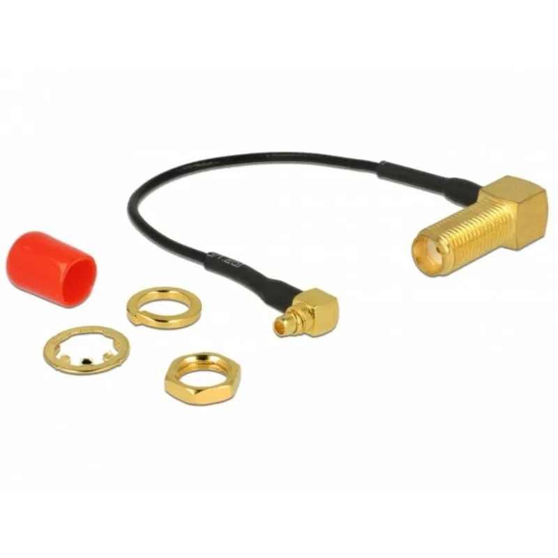 Cavo coassiale DeLOCK 89626 0,1 m SMA a MMCX Nero - immagine 1
