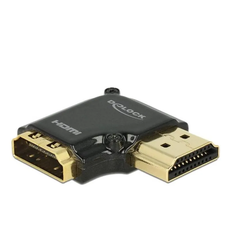 Adattatore HDMI 90° DeLOCK F/M Nero - immagine 1