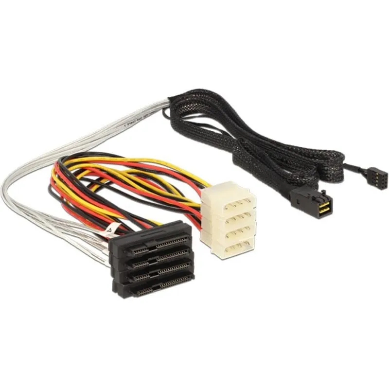 Cavo DeLOCK 83391 Mini SAS HD SFF 8643 a 4x SAS SFF 8482 1 m - immagine 1