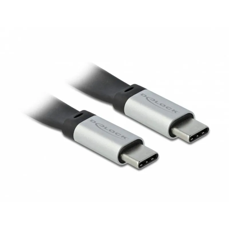 Cavo USB-C DeLOCK 85926 0,22 m USB 3.2 Gen 2 10 Gbit/s Nero/Argento - immagine 1