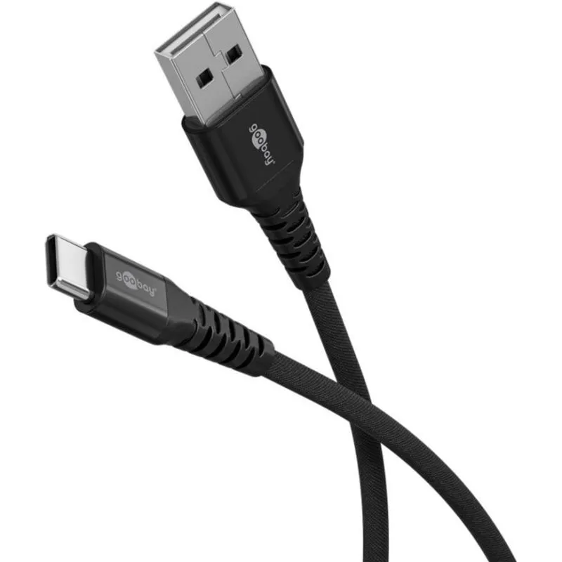 Cavo USB Goobay 74528 3 m USB-C a USB-A 2.0 Nero - immagine 1
