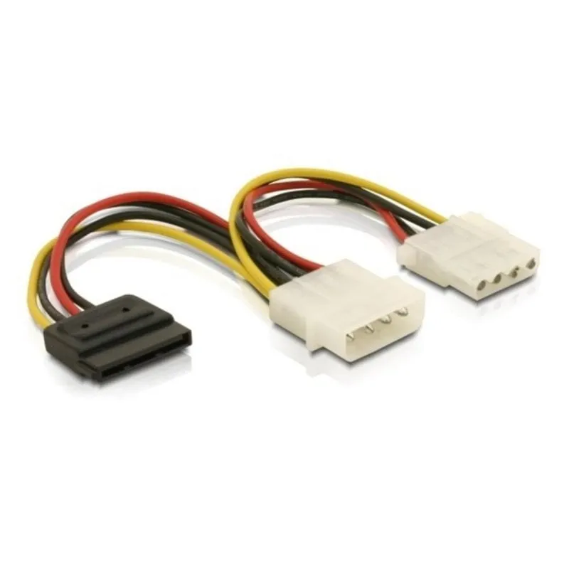 Cavo di alimentazione DeLOCK SATA a 2x Molex 4-pin, 16,5 cm - immagine 1