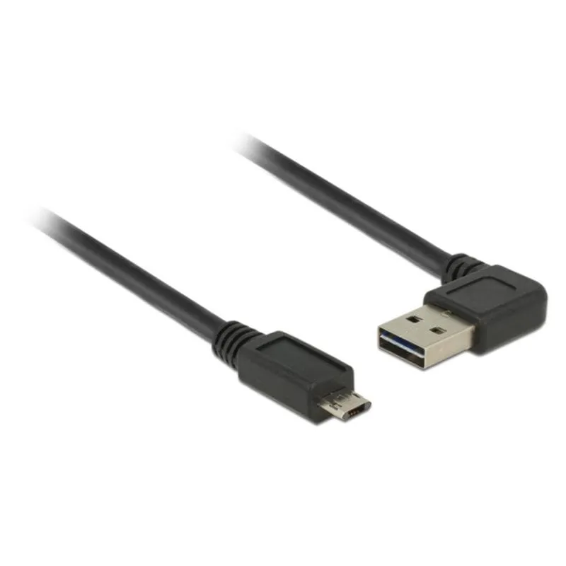 Cavo USB Delock USB 2.0-A a Micro-USB B 0,5 m Nero contatti dorati - immagine 1