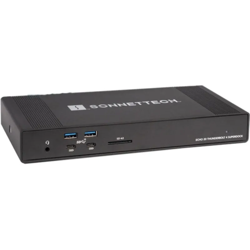 Base per portatili Sonnet Echo 20 Thunderbolt 4 SuperDock 20 porte SSD M.2 NVMe 100 W Nero - immagine 1