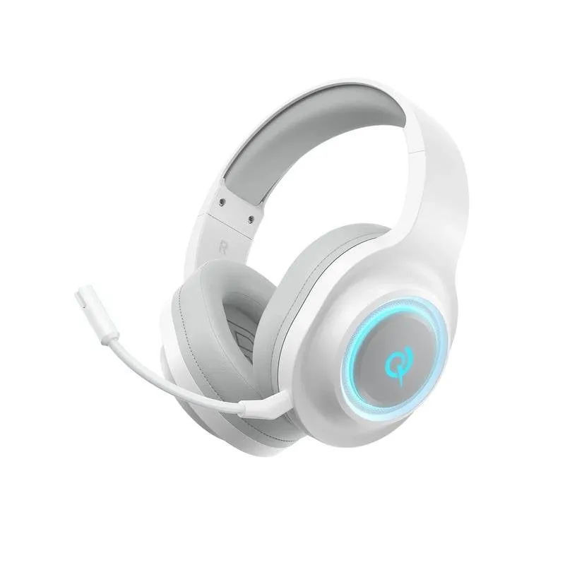 Cuffie QCY Heroad V200 wireless e cablate Bluetooth 6.0 gaming microfono bianco - immagine 1