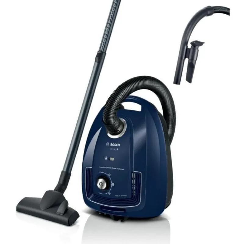 Aspirapolvere con Sacco Bosch Serie 4 BGD38BU2 600 W 4 L PureAir Blu - immagine 1