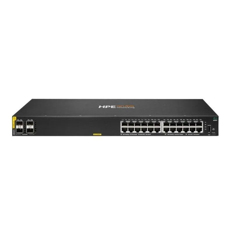 Switch HPE Aruba CX 6000 24p 10M/100M/1G Class4 PoE 4p SFP 1G 370W - immagine 1