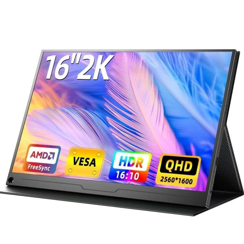 Monitor PC Uperfect 16" QHD 2K IPS Portatile USB-C HDMI VESA Altoparlanti - immagine 1