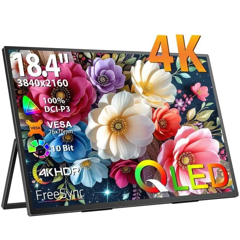 Monitor PC Uperfect 18,4" UltraHD 4K QLED HDR Portatile VESA - immagine 1