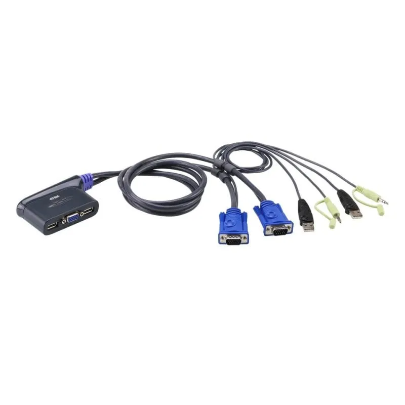 Switch KVM USB 2 Porte Aten CS62U Blu - immagine 1