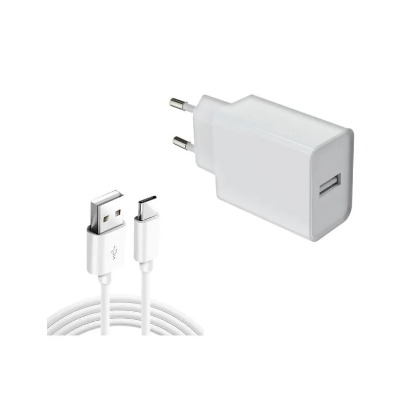 Caricatore DLH 12W USB-A con cavo USB-C 1 m Bianco - immagine 1