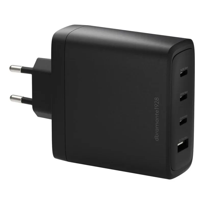Caricatore DBRAMANTE1928 CI14EUBL7231 140W 3 Porte USB-C Ricarica Rapida Nero - immagine 1
