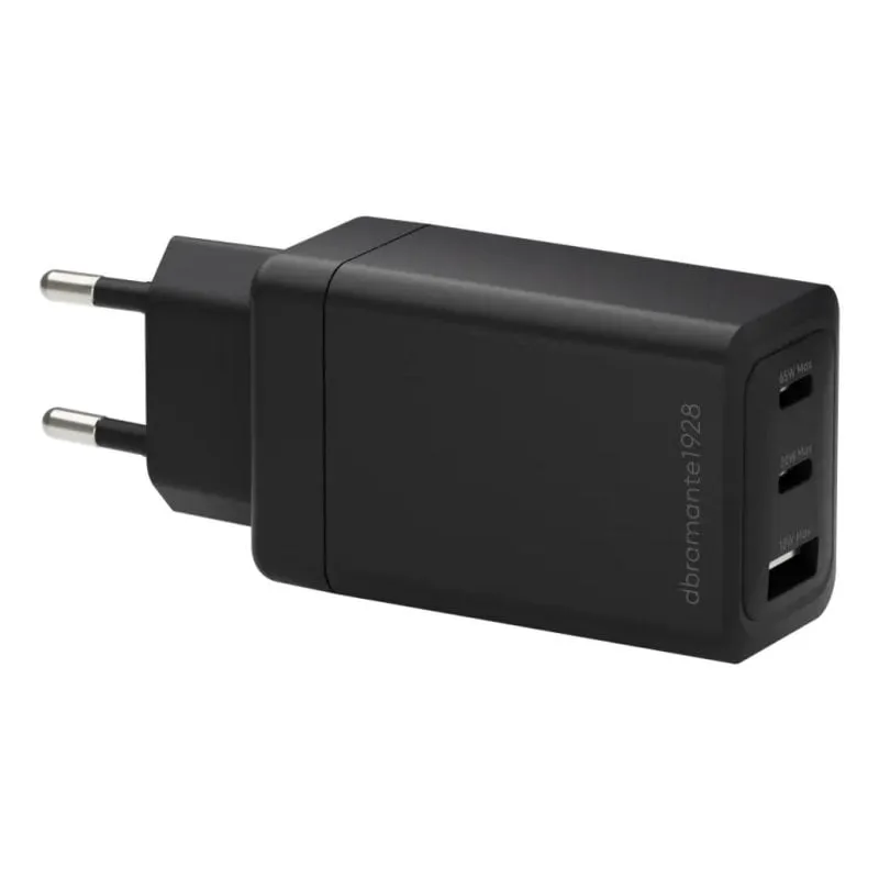 Caricatore DBRAMANTE1928 CI65EUBL7229 65W 2 Porte USB-C Ricarica Rapida Nero - immagine 1