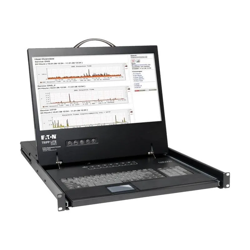Console KVM Rack 1U EATON B040-008-19 con Schermo LCD 19" e 8 Porte - immagine 1