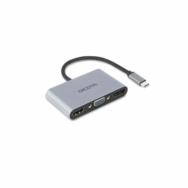 Station Dock USB Type C DICOTA D32064 Argento 4K Ultra HD - immagine 1