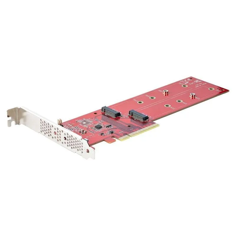 Scheda Adattatrice PCIe StarTech per 2 SSD M.2 NVMe/AHCI PCIe 4.0 x8/x16 con Bifurcazione - immagine 1