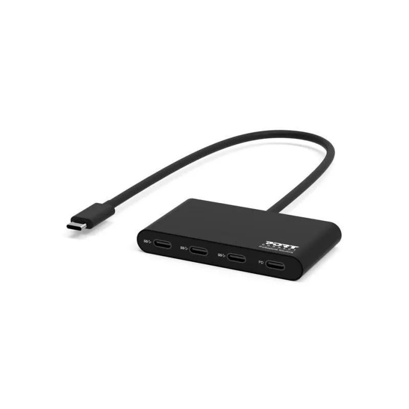 Hub Port Designs 5 porte 5000 Mbit/s modello 900147 alluminio nero - immagine 1