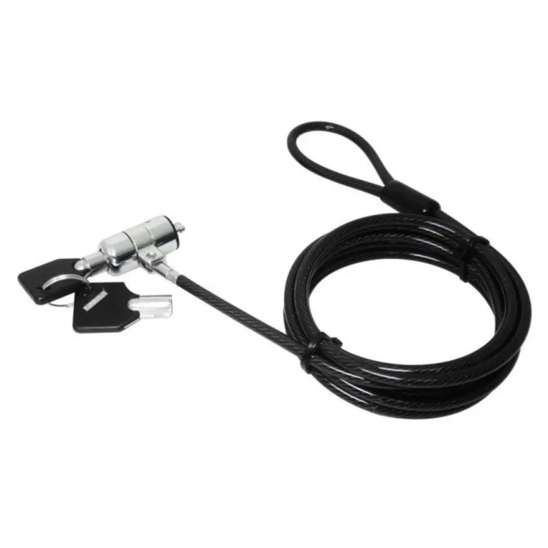 Cavo antifurto DLH DY-CS3310 1,8 m con chiave nero - immagine 1