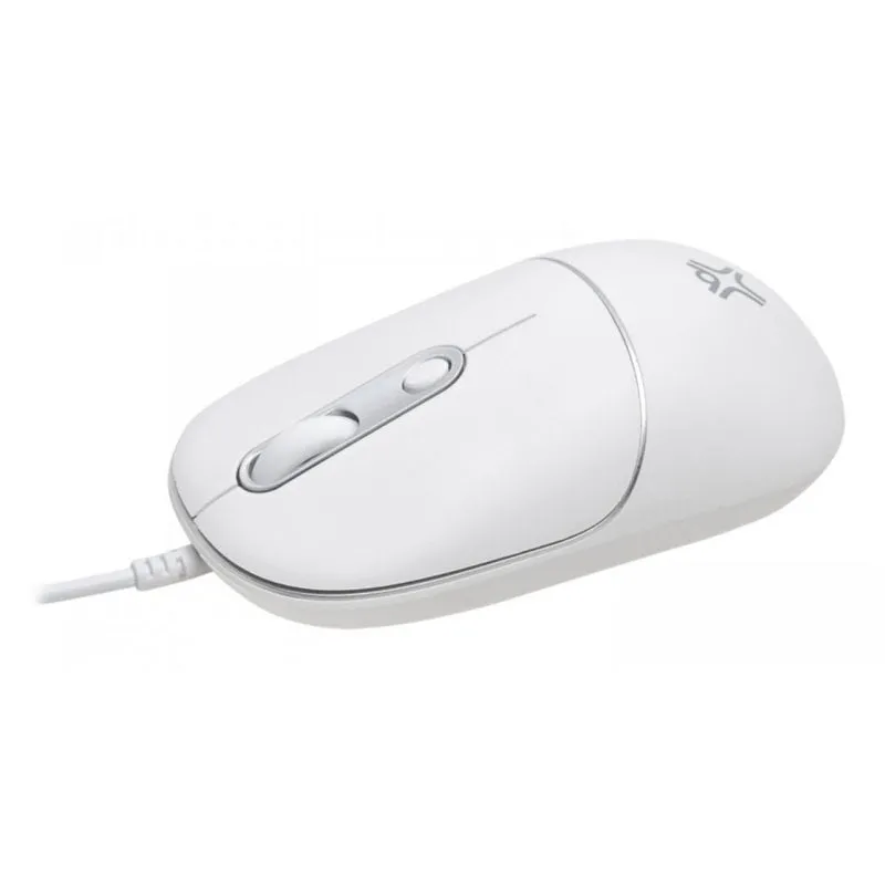 Mouse MCL XWH-WMO2-83 USB Type-A + Type-C 6400 DPI Ambidestro Argento Bianco - immagine 1