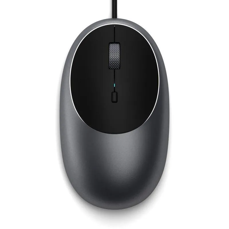 Mouse Satechi C1 USB Type-C 3200 DPI Ambidestro Nero Grigio Cavo - immagine 1