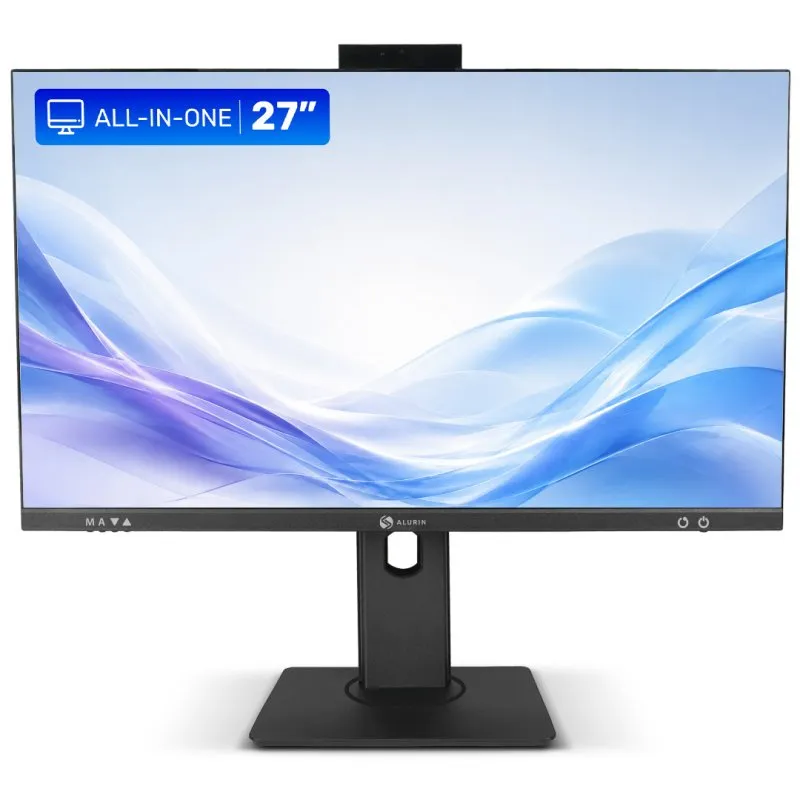 All-in-One Alurin Flow i5-12400 Intel Core 16GB 500GB SSD UHD 730 27" Altezza regolabile - immagine 1