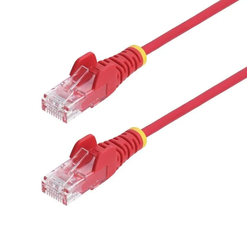 Cavo Rete Ethernet CAT6 Sottile StarTech.com Rosso 0,5 m Senza Ganci PoE++ 100W - immagine 1