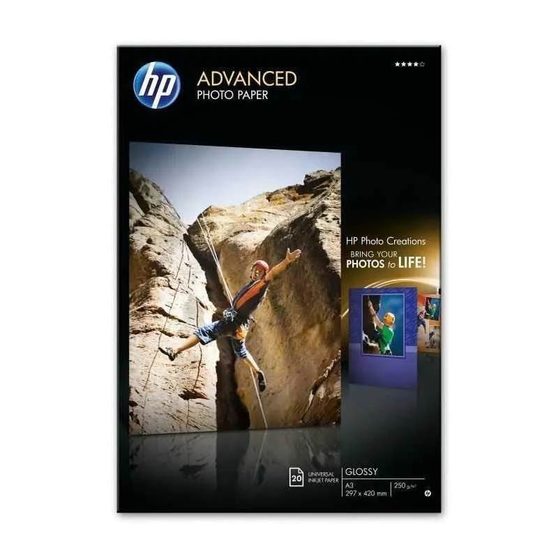 Carta Fotografica HP Advanced Glossy A3 250 g/m² 20 Fogli Stampa a Getto d'Inchiostro - immagine 1