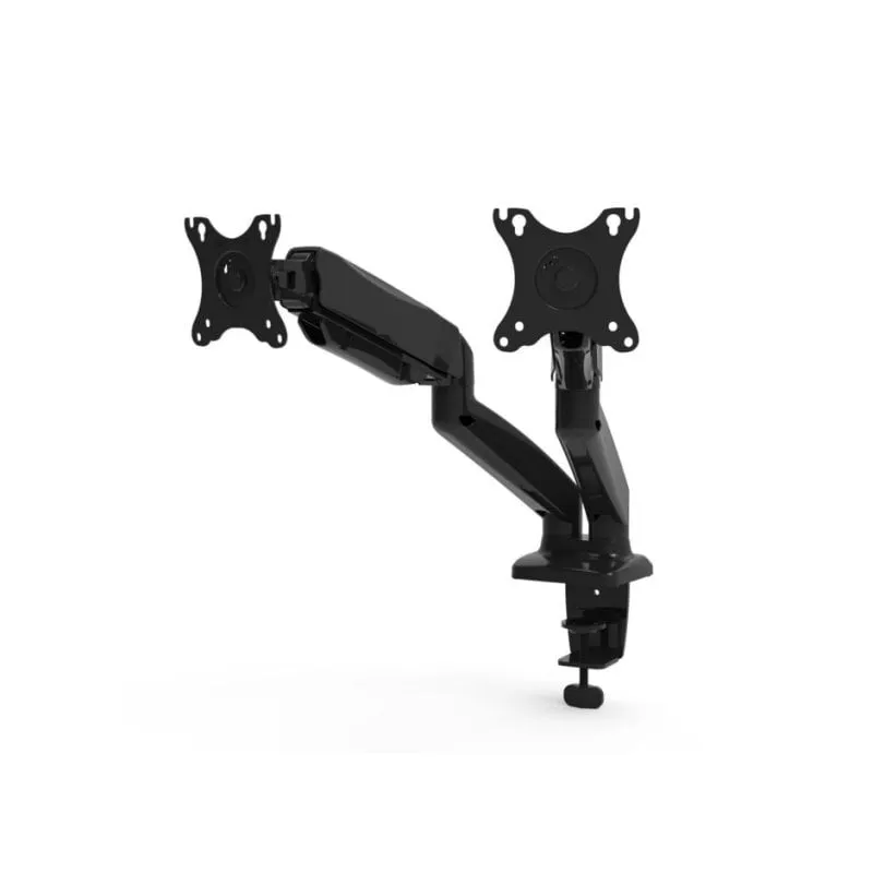 Port Designs 901105 Supporto Monitor Scrivania 2 Schermi 17 a 32" VESA 75x75 a 100x100 Max 8Kg - immagine 1