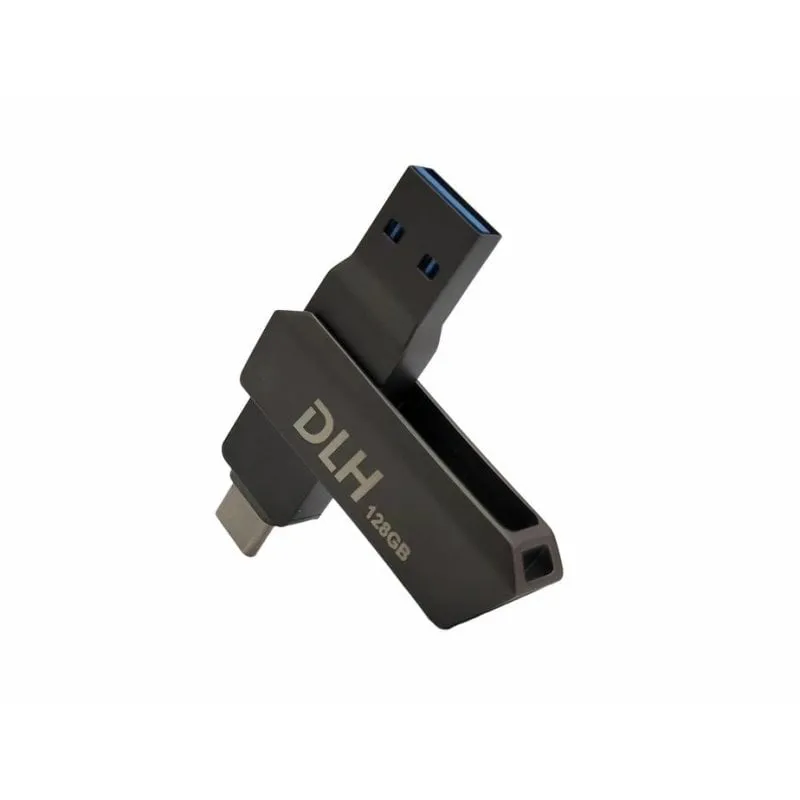 Unità Flash USB DLH DY-KU4972 128 GB USB Type-A e Type-C Grigio Metallo - immagine 1