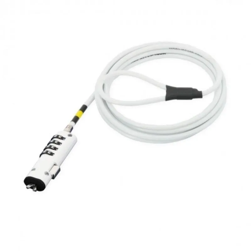 Cavo antifurto MOBILIS 001334 1,8 m codice acciaio bianco - immagine 1