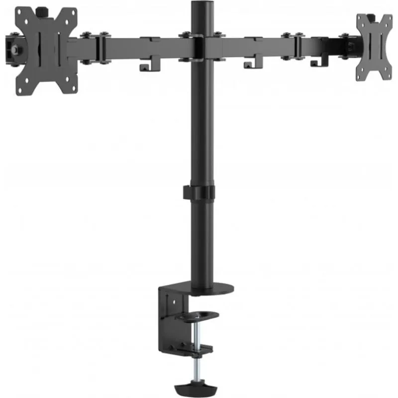 VISION VFM-DPD2B Supporto Monitor Morsetto Scrivania 13 a 27" VESA 75x75 a 100x100 Max 16Kg - immagine 1