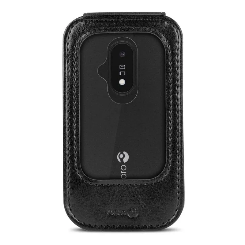 Funda para móvil Doro 7988 Pelle Nera per modelli 6040 6060 6820 6880 7030 7080 - immagine 1