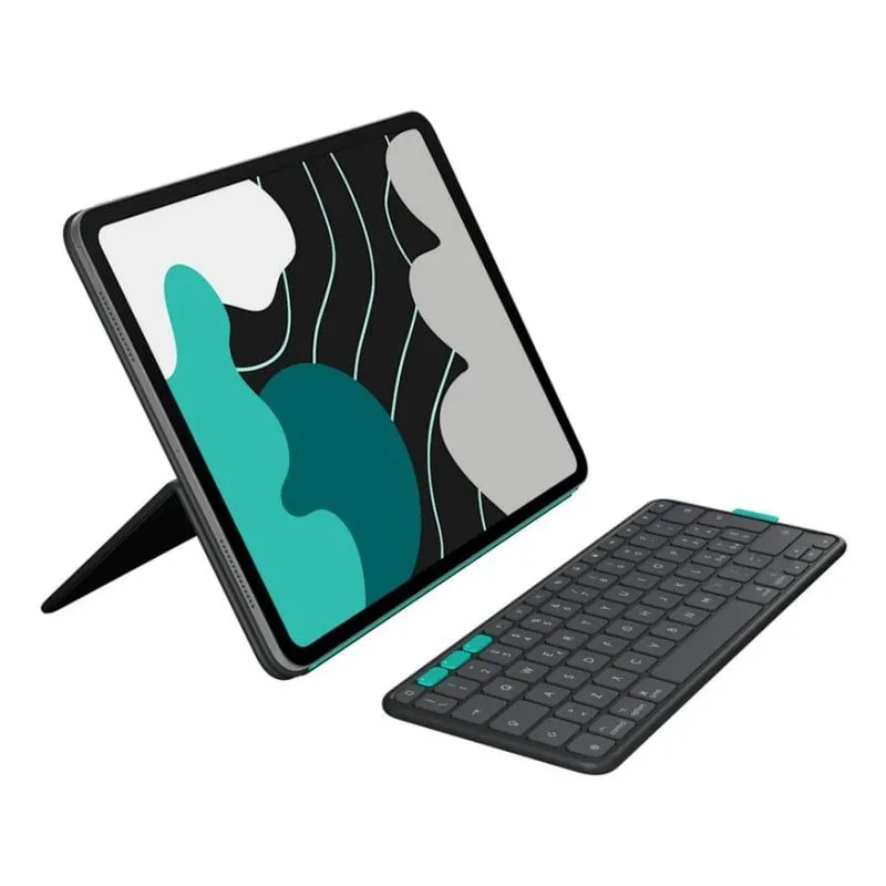 Tastiera Logitech Flip Folio per iPad Pro 13" e Air 13" QWERTZ Svizzera Grigio Grafite - immagine 1