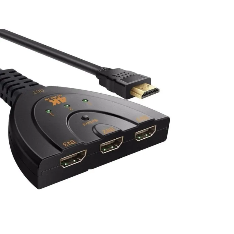 Commutatore HDMI 4K DLH DY-TU4735B 3 ingressi 1 uscita 0,45 m - immagine 1