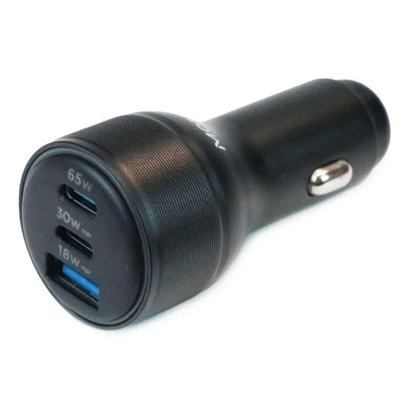Caricatore per auto MOBILIS 020018 95W 2 USB-C + 1 USB-A GaN Nero - immagine 1
