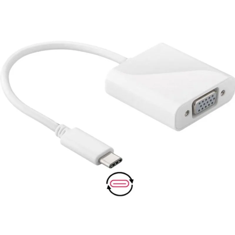 Adattatore USB-C a VGA DLH 15 cm Bianco - immagine 1