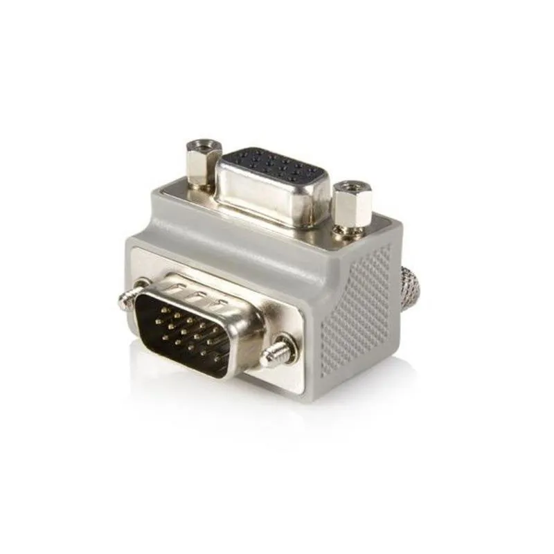 Adattatore VGA a angolo retto StarTech.com Tipo 1 Maschio/Femmina Grigio - immagine 1