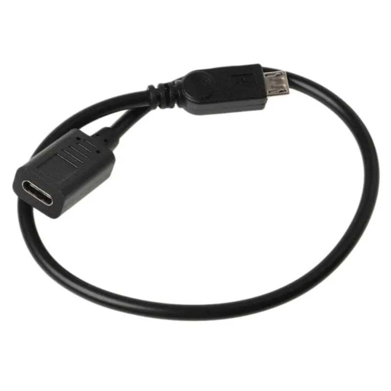 Cavo Adattatore USB-C Femmina a Micro-USB Maschio DLH DY-TU4715 0,31 m USB 2.0 Nero - immagine 1