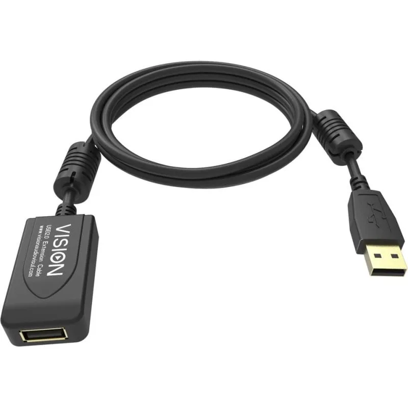 Cavo USB Vision TC 5MUSBEXT+/BL 5 m USB 2.0 Nero - immagine 1