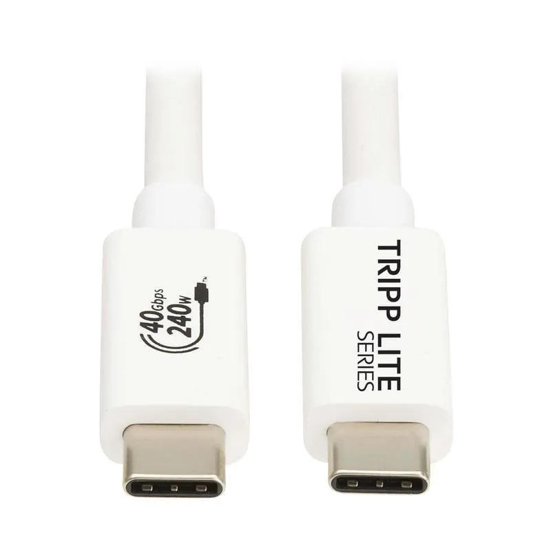 Cavo USB4 Tripp Lite U521-1P0M-WH 1 m USB-C a USB-C 40 Gbit/s Bianco - immagine 1