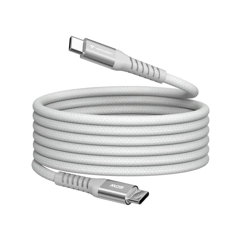 Cavo USB-C a USB-C Verbatim 31850 1,2 m USB 2.0 Grigio - immagine 1