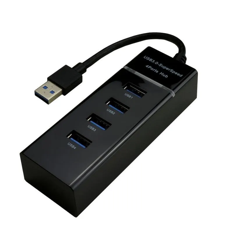 Hub MCL 4 porte 5 Gbit/s USB 3.2 Gen 1 USB3-M104B/N nero cavo corto - immagine 1