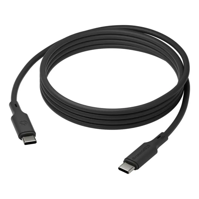 Cavo USB-C a USB-C DBRAMANTE1928 2 m Nero Carica Rapida - immagine 1