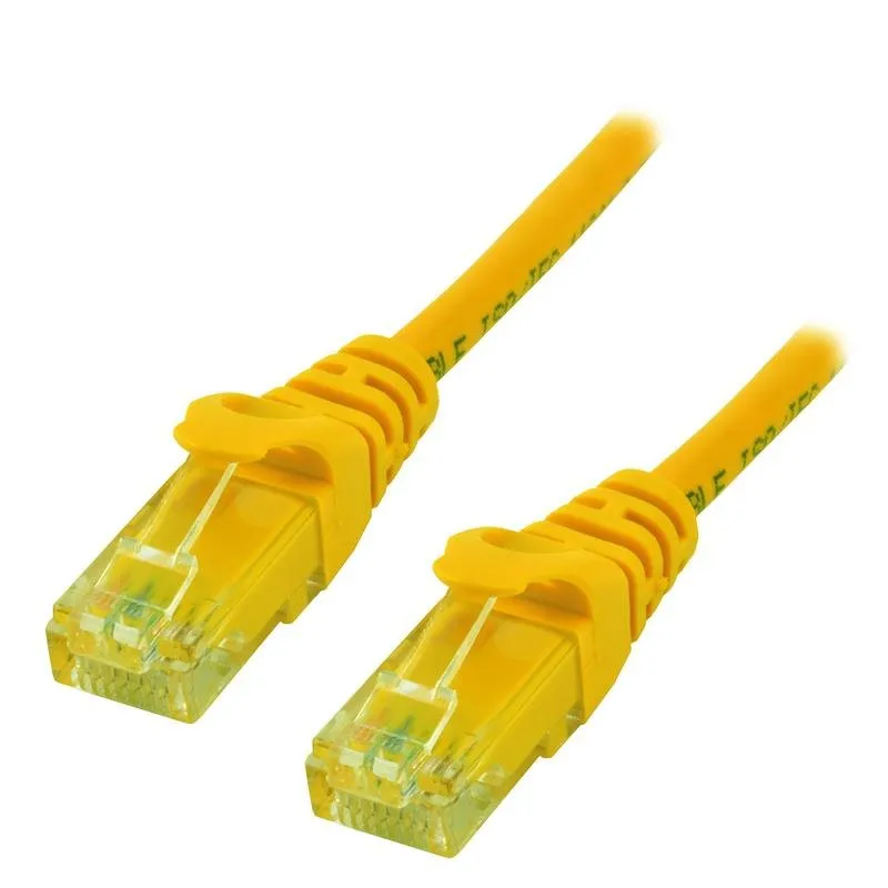 Cavo di rete MCL Cat6 U/UTP 0,5 m giallo - immagine 1