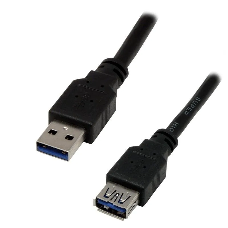 Cavo USB 3.2 Gen 1 MCL 1 m Maschio/Femmina Nero - immagine 1