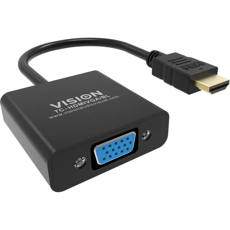 Adattatore video Vision TC-HDMIVGA/BL 0,23 m HDMI a VGA - immagine 1
