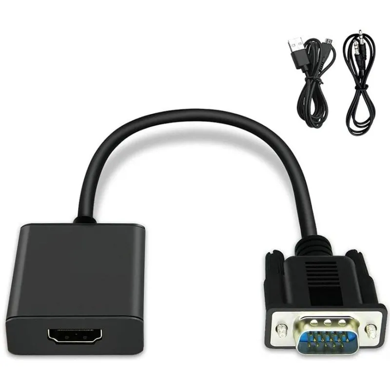 Adattatore video DLH DY-TU4805 0,25 m VGA a HDMI - immagine 1