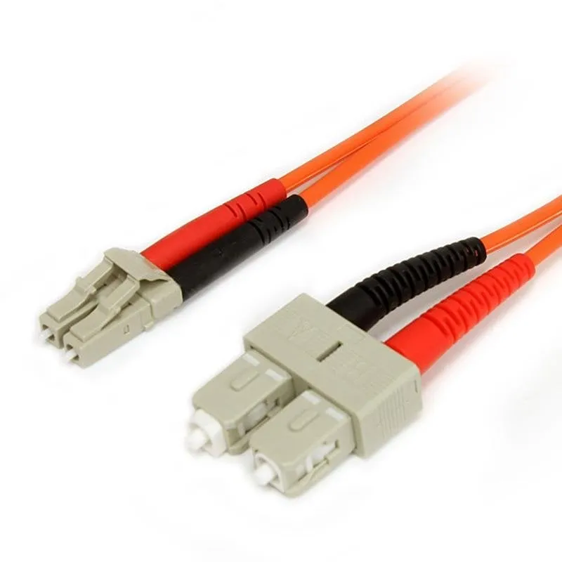 Cavo Patch Fibra Duplex Multimode StarTech 2m LC - SC OM1 LSZH Arancione - immagine 1
